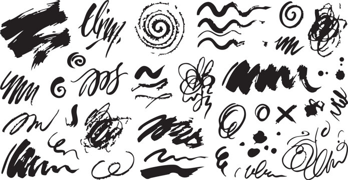 seamless pattern with hand drawn ink splashes