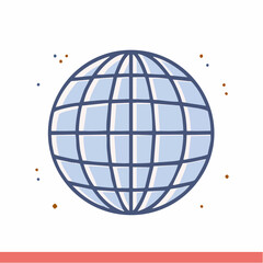 Obraz premium Stylized Globe Icon
