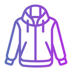 Windbreaker jacket Line Gradient Icon © ilham