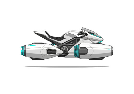 Futuristic Motorcycle Concept Design Vehicle.