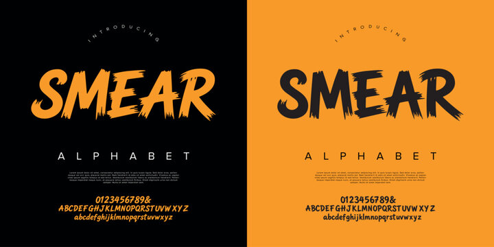 Smear Natural Brush Script Font with Texture for Creative Branding Marketing Social Media Content Post