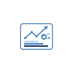 Obraz premium Social media analytics graph shows upward trend