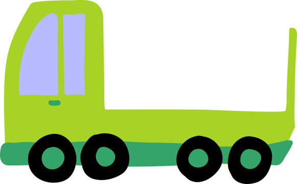 illustration of a truck with a trailer
