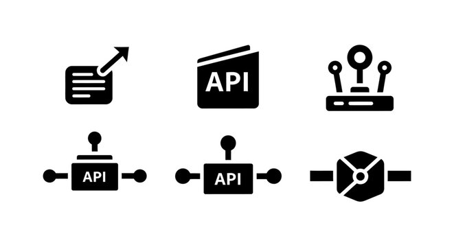 API Icons Set - Software Development & Integration Symbols