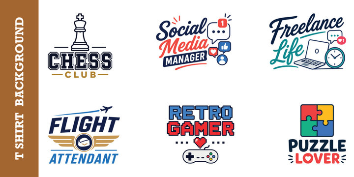 Social media manager and freelance life modern work professional badge collection designs.