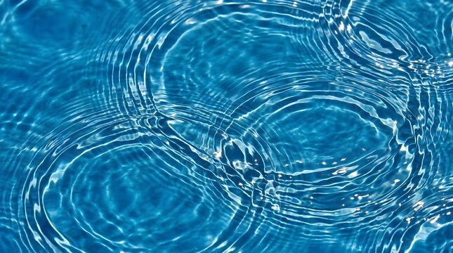 広がる水面の水紋、冷涼で清潔感ある波紋