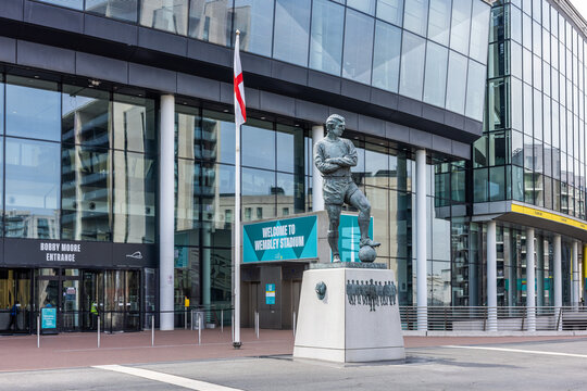 Wembley Stadium, branded as Wembley Stadium connected by EE for sponsorship reasons, is an association football stadium in Wembley, London, England. Shot on 6 May 2026.