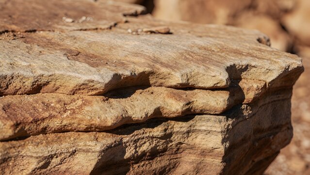Bird perched on rock in the desert arid landscape nature wildlife detail