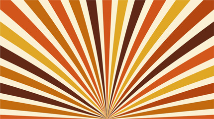 Fototapeta premium Retro Sunburst Background with Earth Tones and Radial Stripes