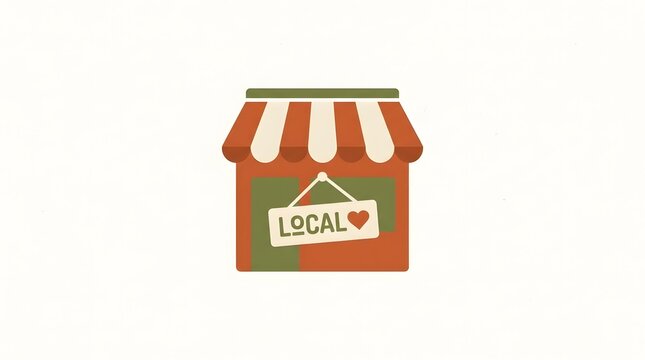 Small local store with sign shop small business retail storefront community marketplace