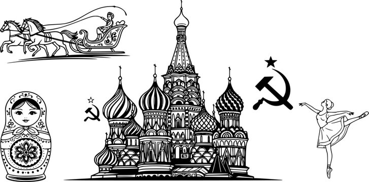 hand drawn vector illustration of an ancient church