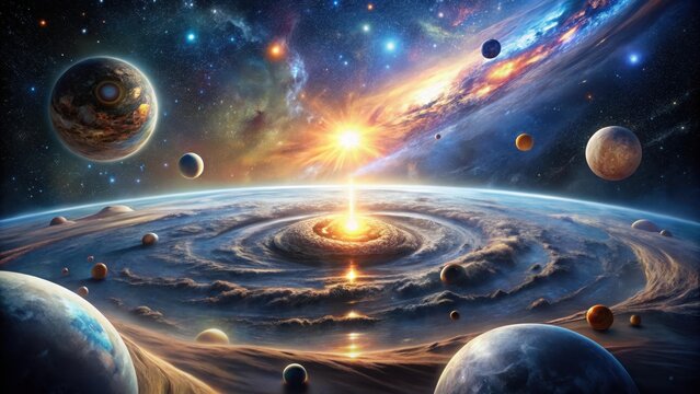 Cosmic cradle interstellar landscape capturing the birth of stars and galactic evolution