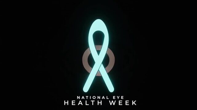 National Eye Health Week Importance of Regular Eye Checkups and Vision Safety. Animation Video.