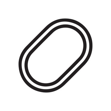 black oval shape on white background