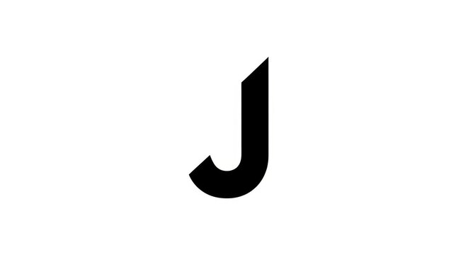 Minimalist Black Letter J Logo Design.