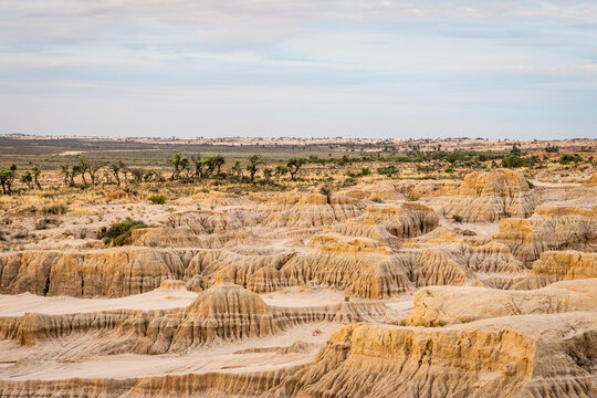 Eroded Sand Badlands at Mungo National Park NSW Australia