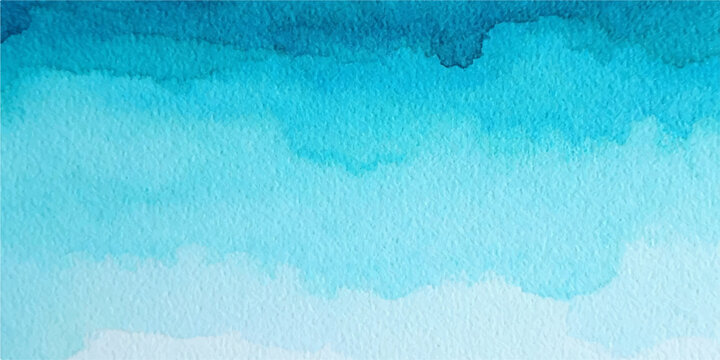 A clean turquoise pool surface forms a wet blue watercolor background with a liquid paint texture, creating a summer backdrop design on a textured aqua paper wall