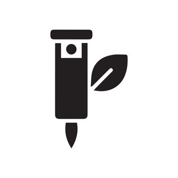 pesticide spray bottle and leaf logo