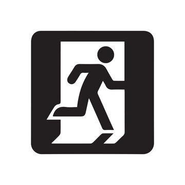 Running man exit sign graphic
