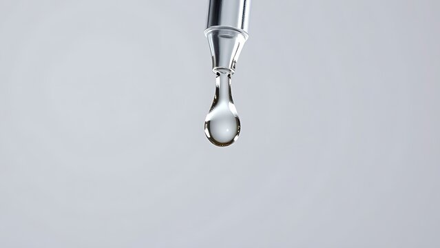 sedition. A single clear droplet falling from a glass dropper, studio lighting, clean aesthetic. bar promotions, beverage menus, designed for product packaging and bar promotions.