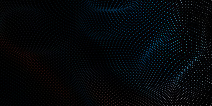 Halftone dots background abstract . Texture multi color dots on black background .Motion modern animation. Dotted animated gradient.