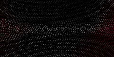 Naklejka premium Abstract glowing multicolor halftone pattern. Design template illustration with dots. Modern dotted dark background for web sites, sticker labels,postcards,banners, party flyers, cover design