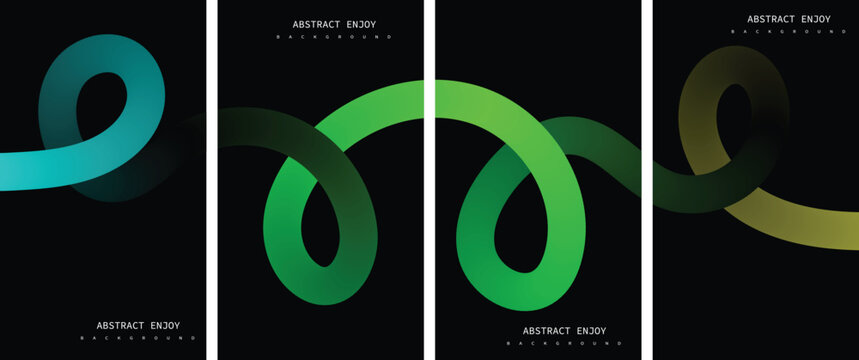 Vibrant green and blue gradient swirls on a dark background showcase technology