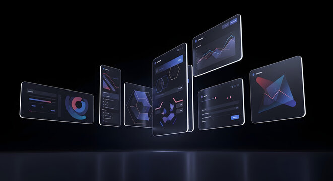 Dark SaaS Hero &ndash; Floating Dashboard Showcase