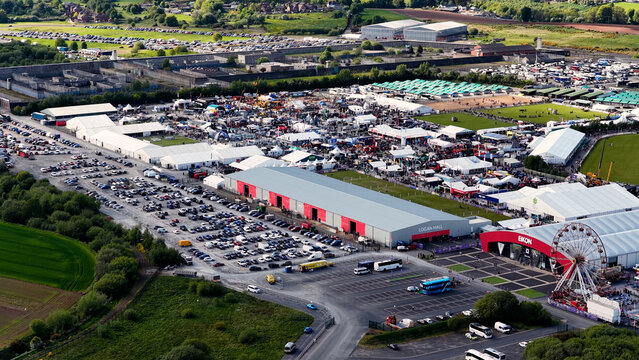 Aerial view of visitors at The Balmoral Show agri-food event in Co Down Northern Ireland 05-15-2026