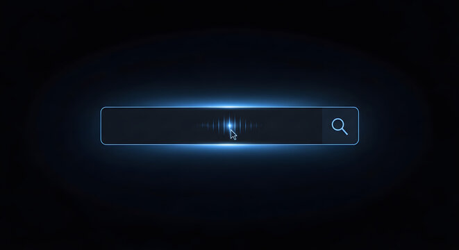 Dark Search Interaction &ndash; Typing Glow Cursor