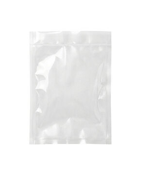 Clear textured plastic vacuum pouch packaging template