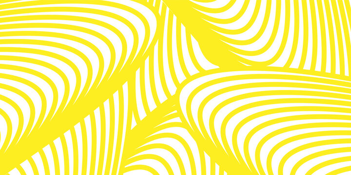 Yellow and white pasta background, abstract geometric pattern of spaghetti. modern illustration.