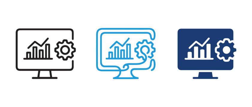 Web Development Icons Collection &ndash; Minimal Line Art, Continuous Icon, Silhouette Vector Set