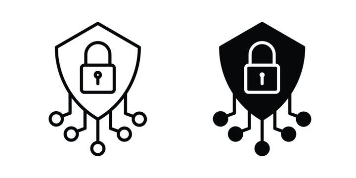 Cyber security icon simple Icon suitable for projects