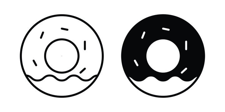 Doughnut icon simple Icon suitable for projects