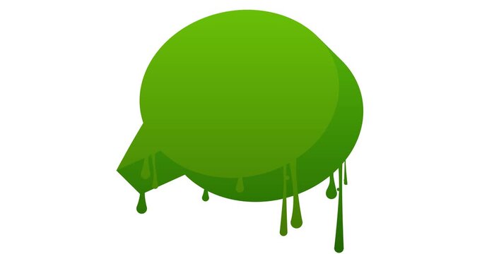 Graffiti speech bubble animation. Abstract modern Messaging sign street art decoration video, Discussion icon performed in urban painting style.