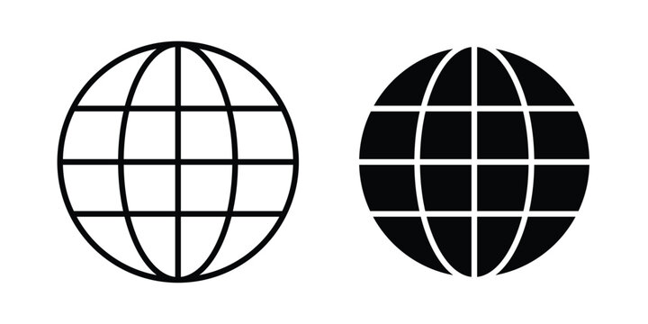Globe icon simple Icon suitable for projects