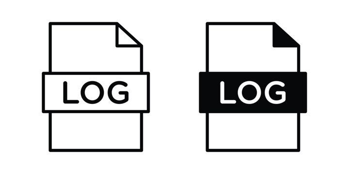 log file icon simple Icon suitable for projects