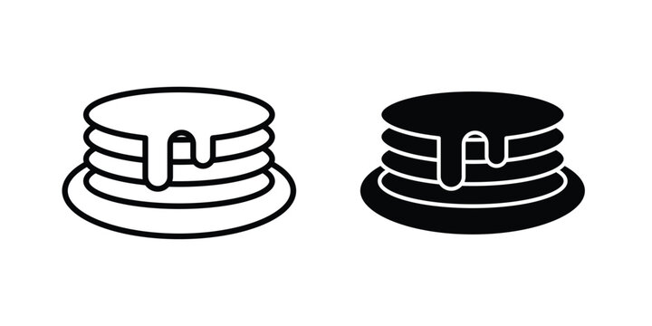 pancakes icon simple Icon suitable for projects