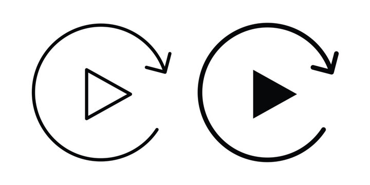Replay icon simple Icon suitable for projects