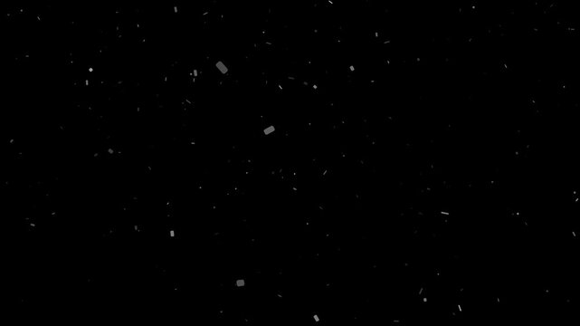Atmospheric white particles gently floating and swirling in the air like dust or snow movement overlay
