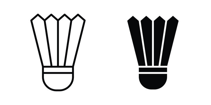 Shuttlecock icon simple Icon suitable for projects