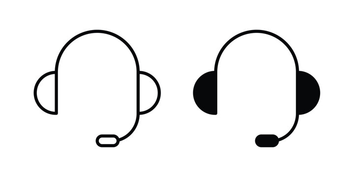 Support headset icon simple Icon suitable for projects