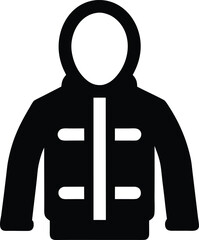 puffer jacket silhouette vector illustration on transparent background © SUSHILA