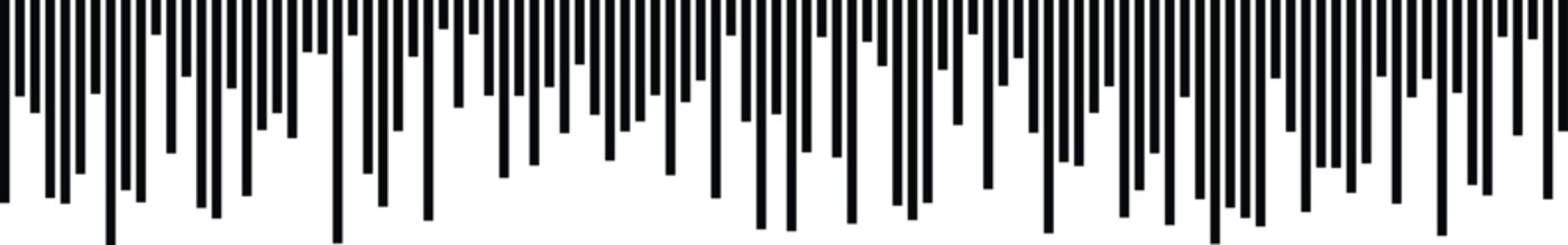 Universal product code barcode with black vertical lines, identificati