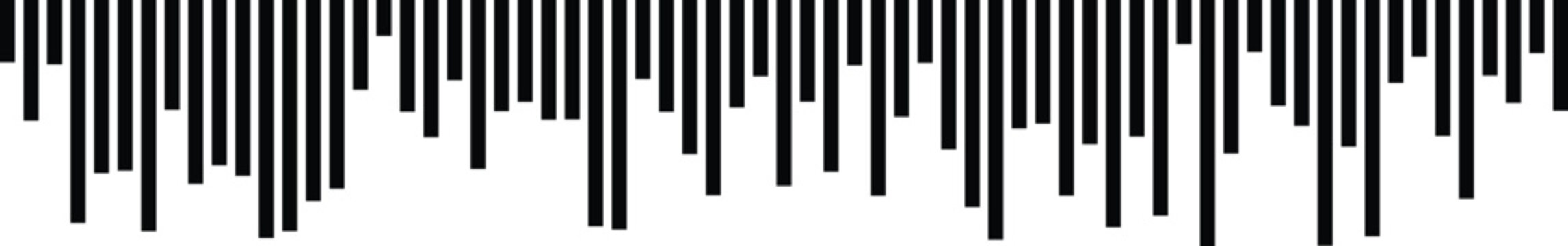 Minimalist abstract sound wave pattern on a white background