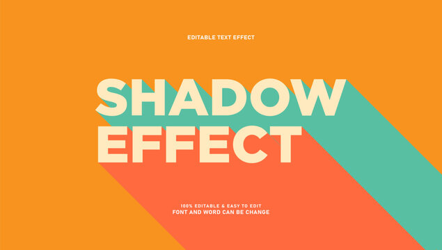 Retro Bold 3D Long Shadow Editable Text Effect Vector Template