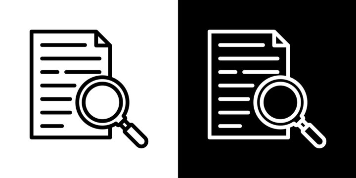 Research Icon Set Vector Collection Isolated In Black And White