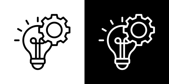 Ideas Icon Set Vector Collection Isolated In Black And White