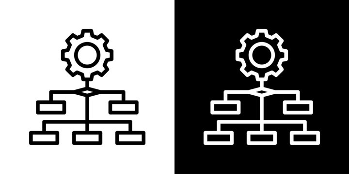 Diagram Icon Set Vector Collection Isolated In Black And White